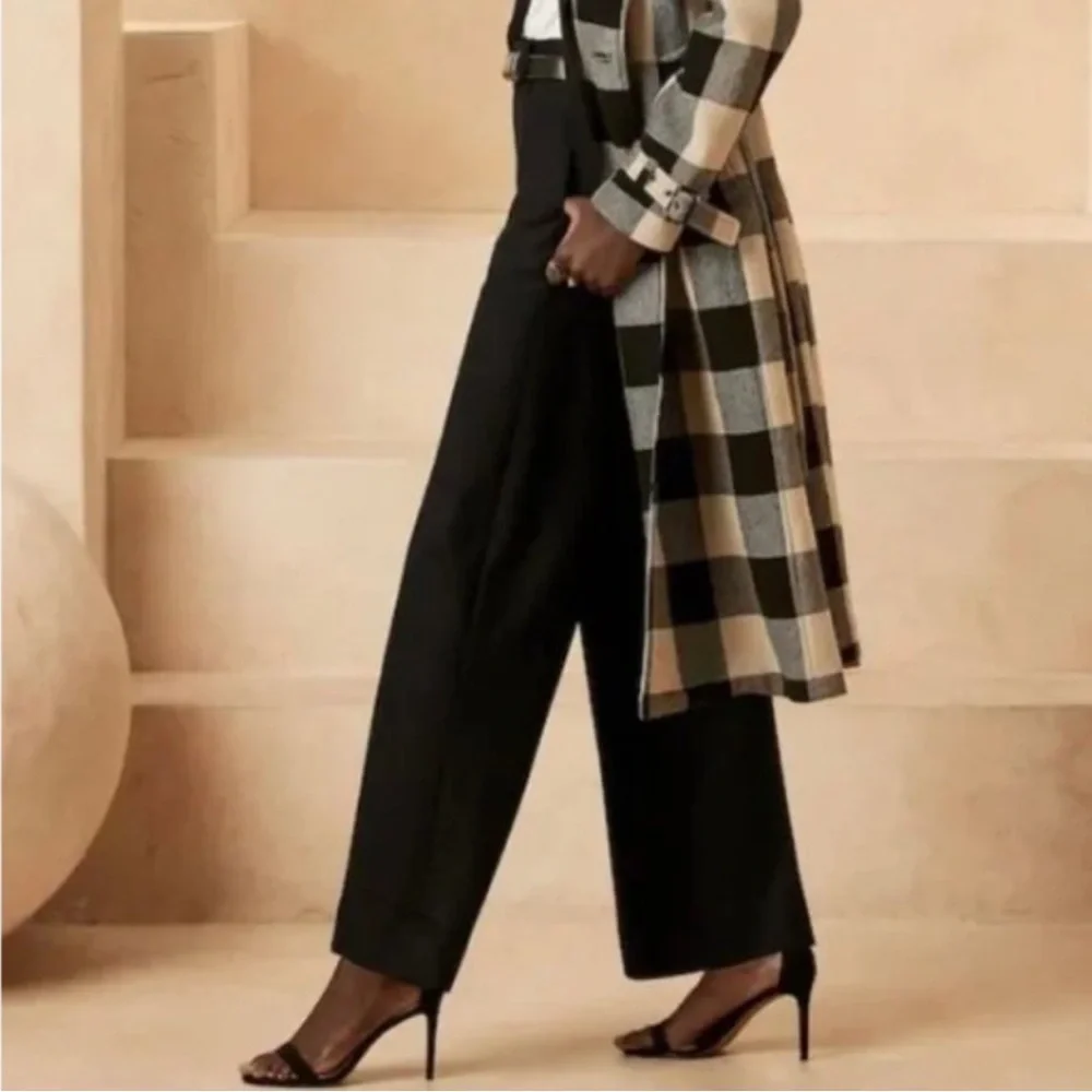NWT! Banana Republic High Rise Wide Leg Italian Wool-Blend Pant - Multiple